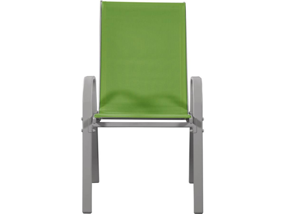 Table et chaises de jardin en textilène "Cordoba" - Phoenix - 6 places - Vert
