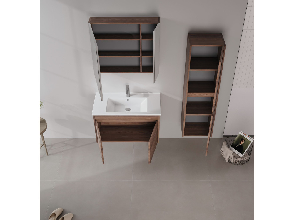 Meuble Vasque "Side 85 v2" - 85 x 45 x 52 cm - Dark Walnut