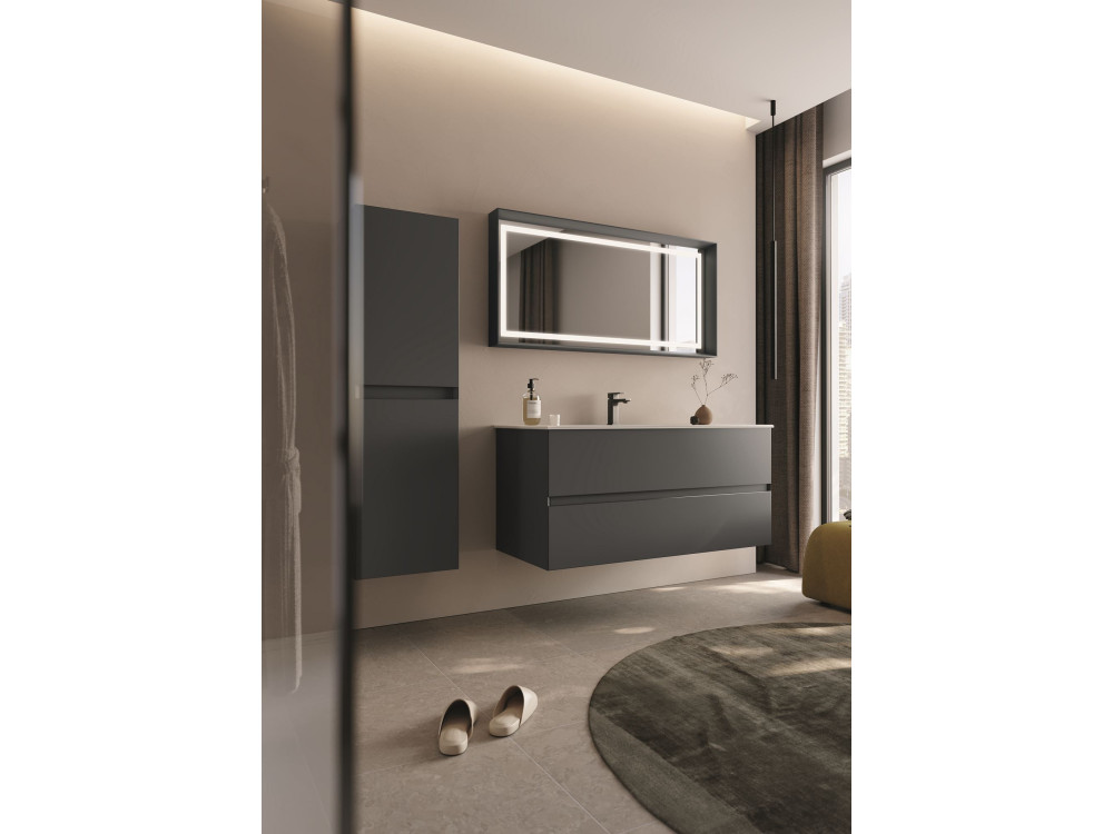 Meuble Vasque "Nest 121 v2" - 121 x 51 x 55 cm - Matte Anthracite