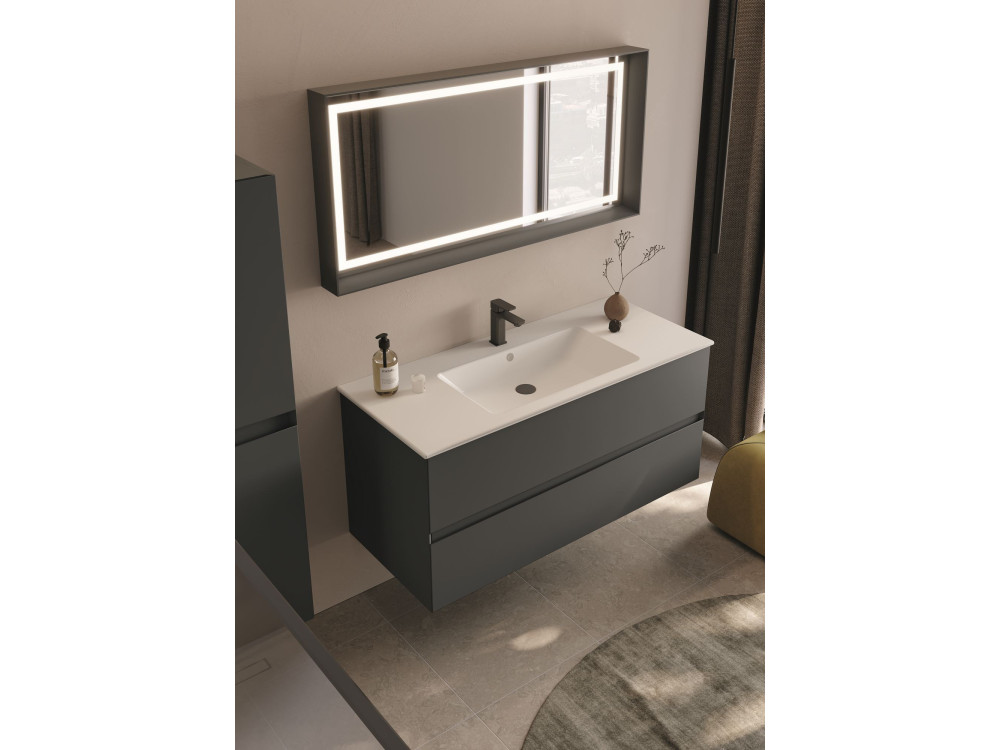 Meuble Vasque "Nest 121 v2" - 121 x 51 x 55 cm - Matte Anthracite