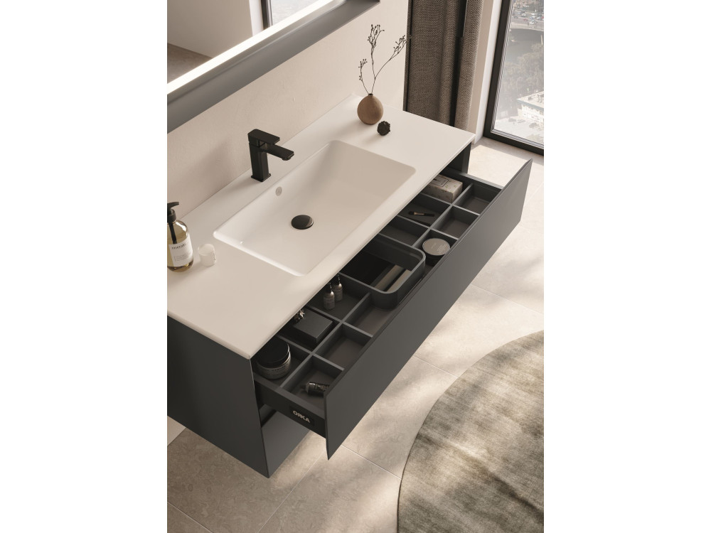 Meuble Vasque "Nest 121 v2" - 121 x 51 x 55 cm - Matte Anthracite