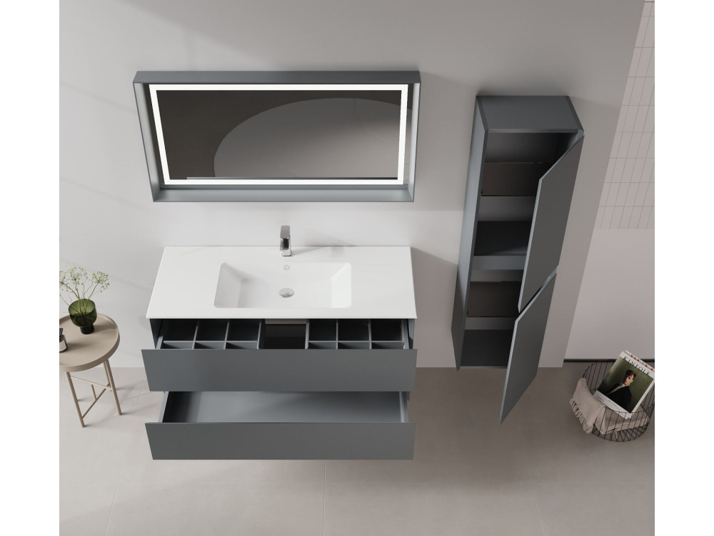 Meuble Vasque "Nest 121 v2" - 121 x 51 x 55 cm - Matte Anthracite