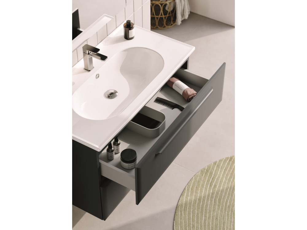 Meuble Vasque "Nuvola 100 v2" - 100 x 50 x 62 cm - Anthracite