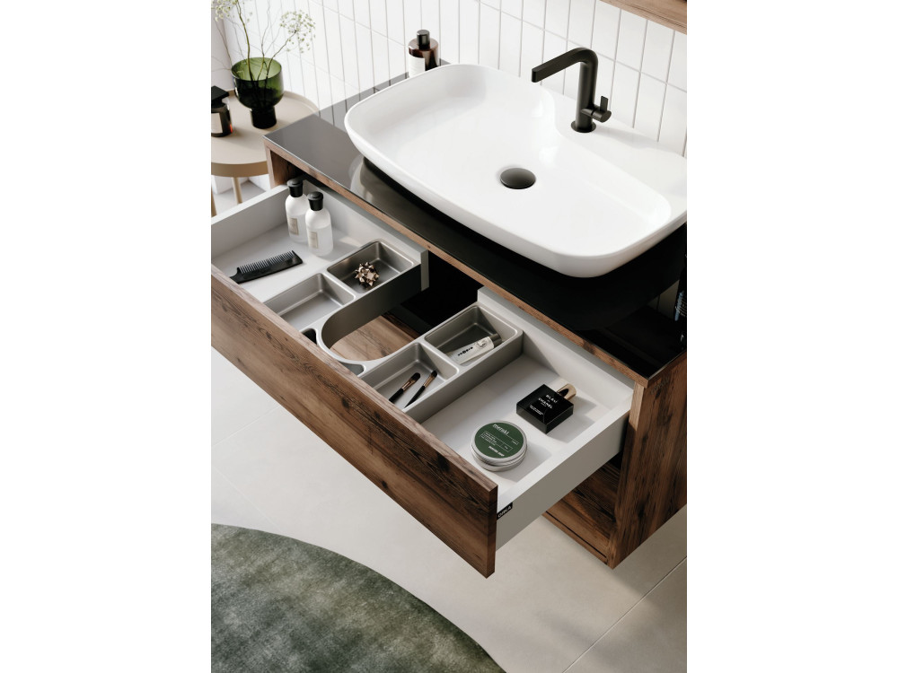 Meuble Vasque "Galia 100 v2" -  cm - Dark Walnut