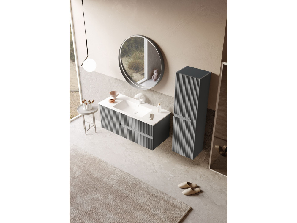Meuble Vasque "Moonlight 120" - 121 x 51 x 51 cm - Matte Grey