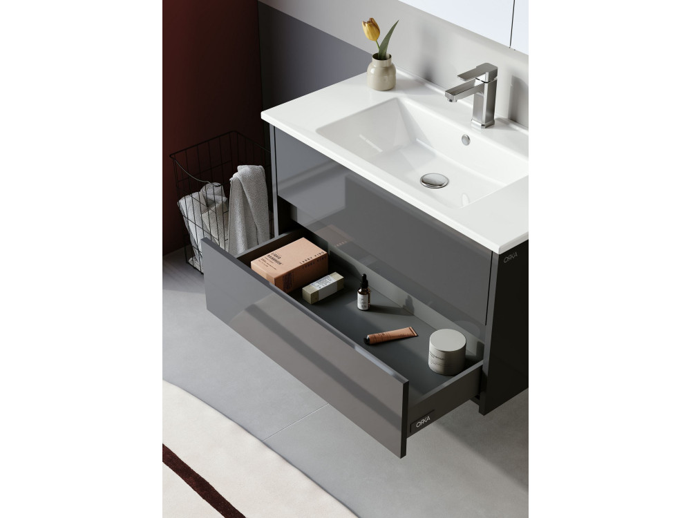 Meuble Vasque "Arno 85" - 85 x 45 x 52 cm - Anthracite