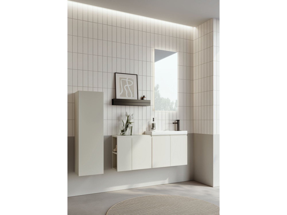Armoire de Salle de Bain "Ferla 30" - 30 x 25 x 100 cm - Matte Cashmere