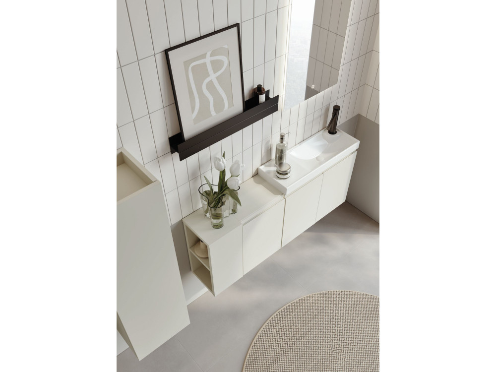 Armoire de Salle de Bain "Ferla 30" - 30 x 25 x 100 cm - Matte Cashmere