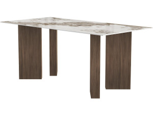 Table repas céramique - 180 cm - "Elma" - 8 places - Marron
