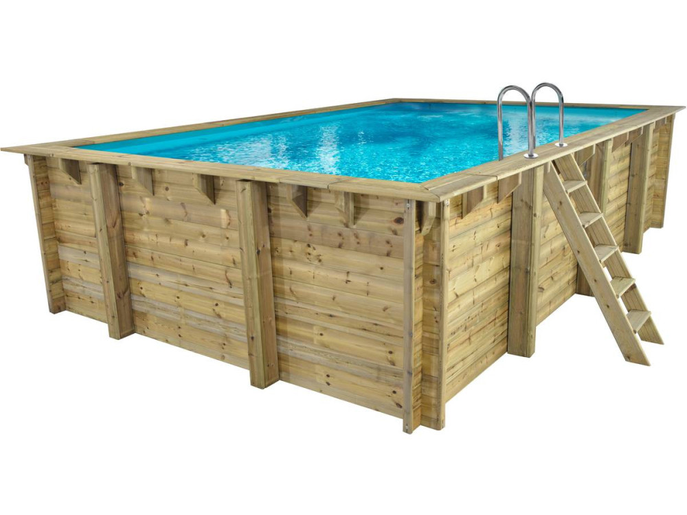 Piscine bois rectangle " Panama 130 "- 6.20 x 4.10 x 1.31 m