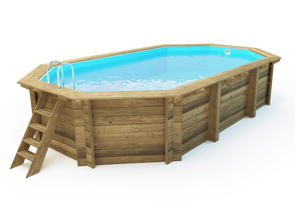 Piscine bois " Brazilia 145 "  5.86 x 3.86 x 1.44 m