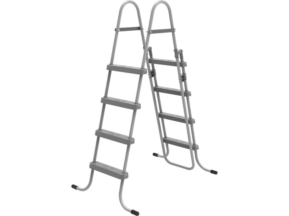 Escalier de piscine avec système de sécurité enfant "Milo" - Gris