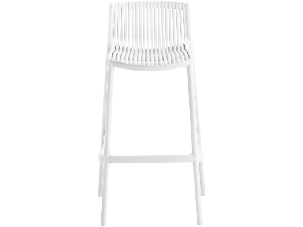 Lot de 2 chaises hautes empilables en plastique "Néora" - Blanc