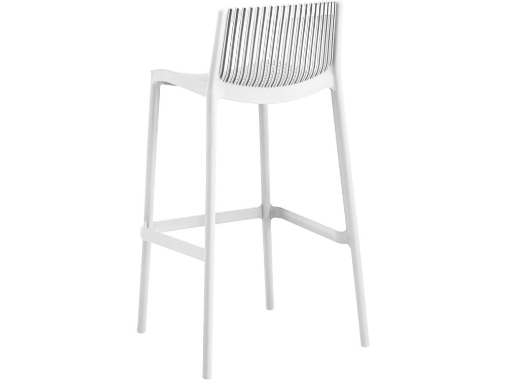 Lot de 2 chaises hautes empilables en plastique "Néora" - Blanc