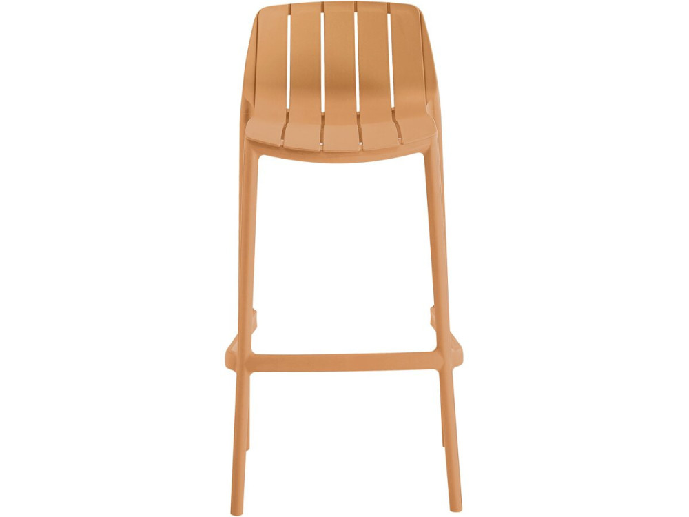 Lot de 2 chaises hautes de jardin empilable "Vaena" - Orange