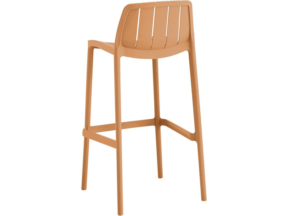 Lot de 2 chaises hautes de jardin empilable "Vaena" - Orange