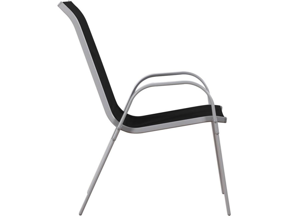 Fauteuil jardin Textilène "Cordoba" - Phoenix - Noir - Lot de 4