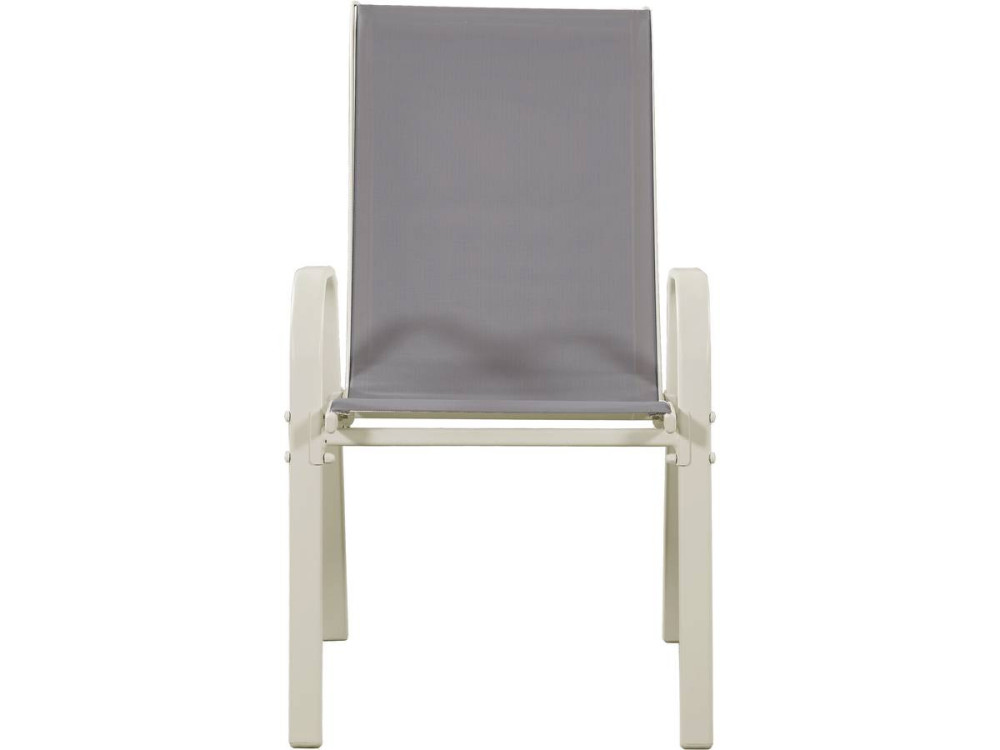 Fauteuil jardin Textilène "Cordoba" - Phoenix - Gris clair - Lot de 4
