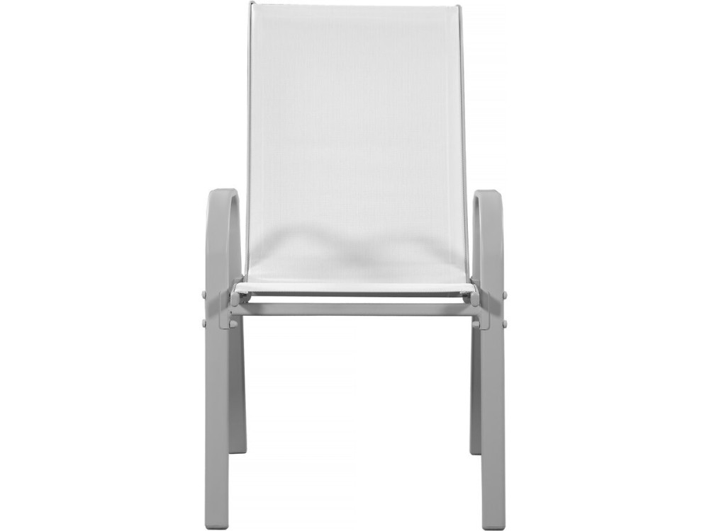 Fauteuil jardin Textilène "Cordoba" - Phoenix - Gris clair - Lot de 2