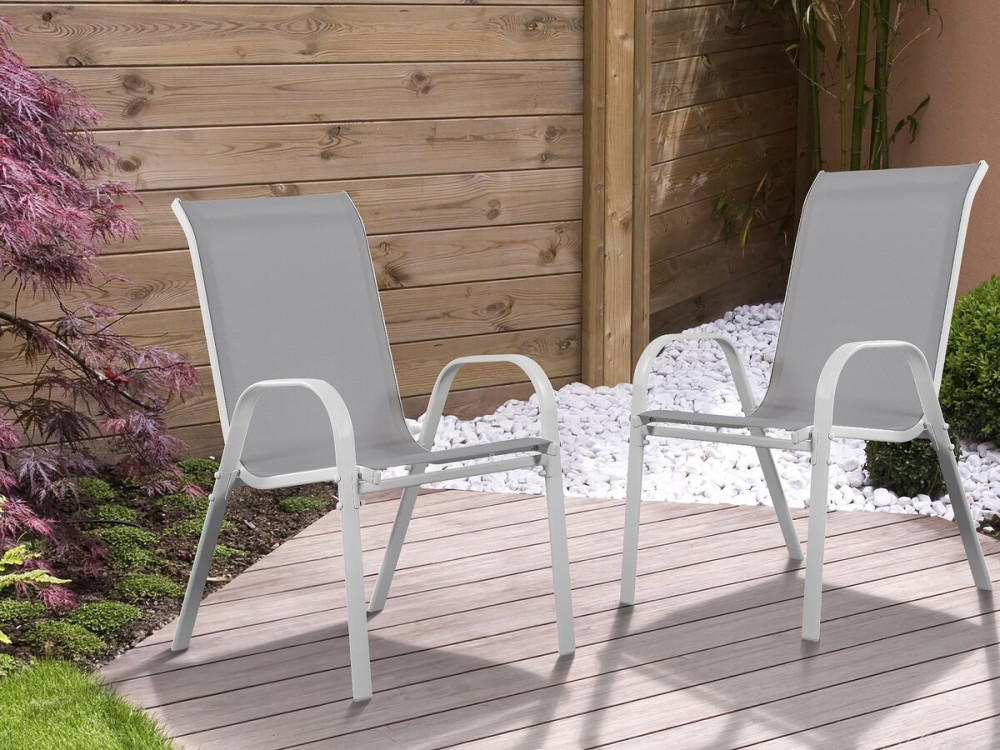 Fauteuil jardin Textilène "Cordoba" - Phoenix - Ecru - Lot de 2