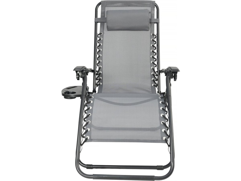 Lot de 2 fauteuils de jardin inclinable zéro gravité "Sintra" - Gris