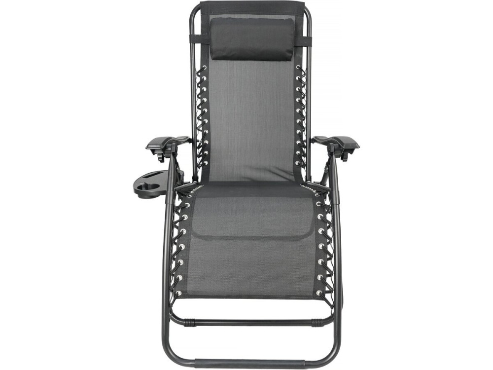 Lot de 2 Fauteuils de jardin inclinable zéro gravité "Sintra" - Noir