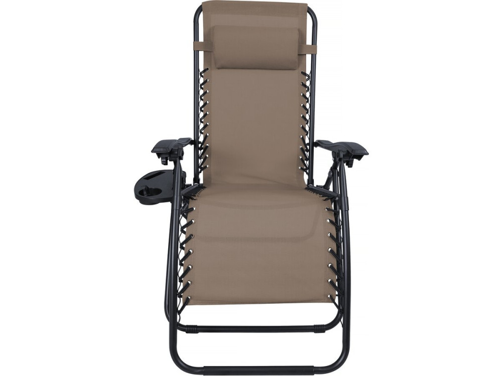 Lot de 2 Fauteuils de jardin inclinable zéro gravité "Sintra" - Taupe