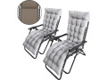 Fauteuil de jardin relax zéro gravité "Sintra" - Noir - Avec coussin