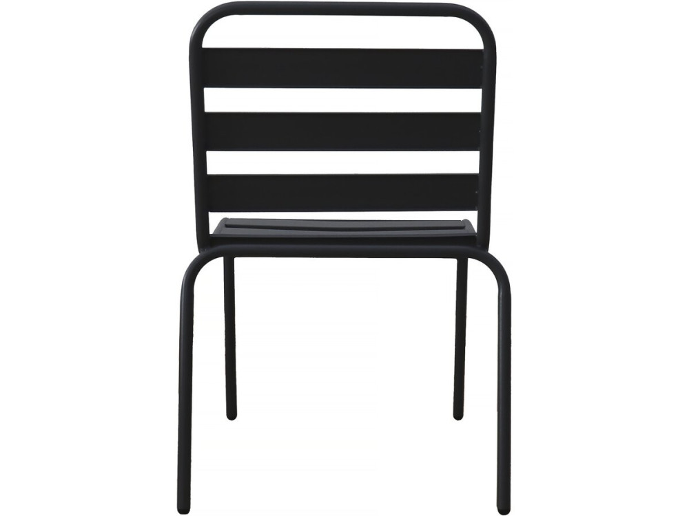 Lot de 2 chaises de jardin en métal empilables "Bilbao" - Gris