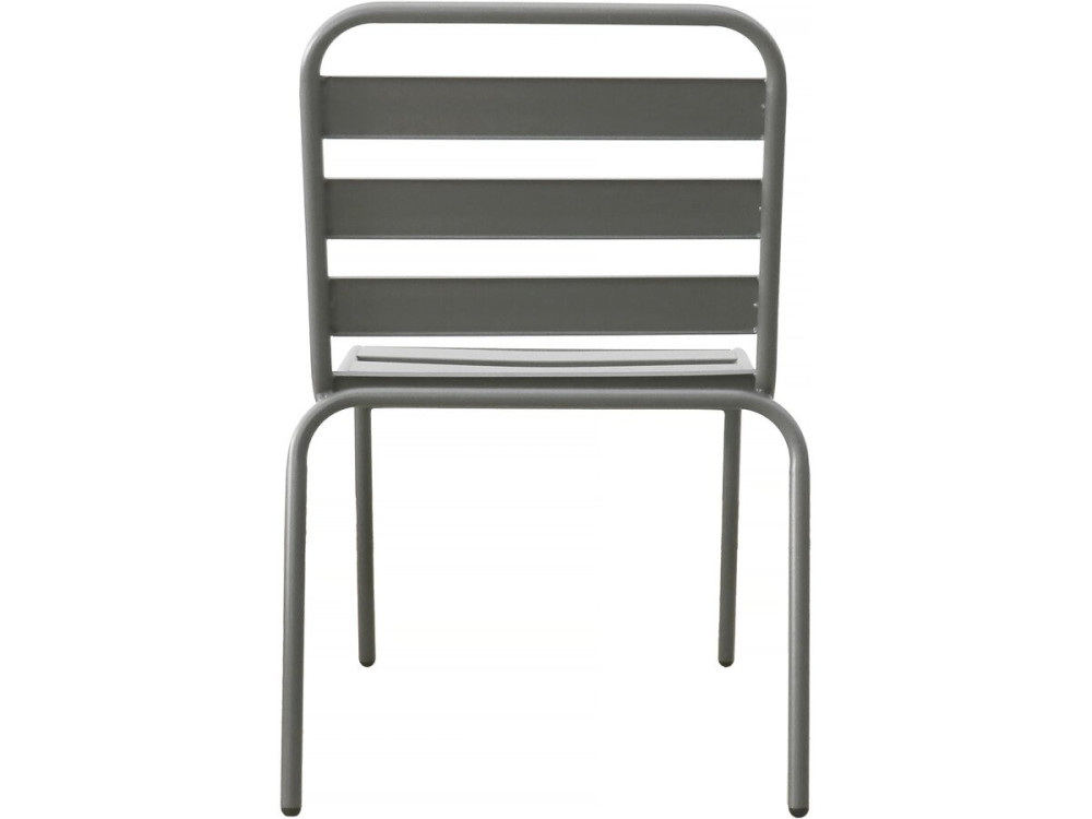 Lot de 2 chaises de jardin en métal empilables "Bilbao" - Taupe