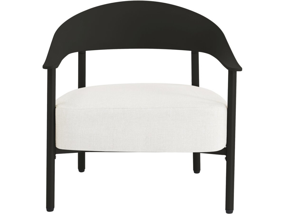 Lot de 2 fauteuils de jardin en plastique et en métal "Céora" - Noir