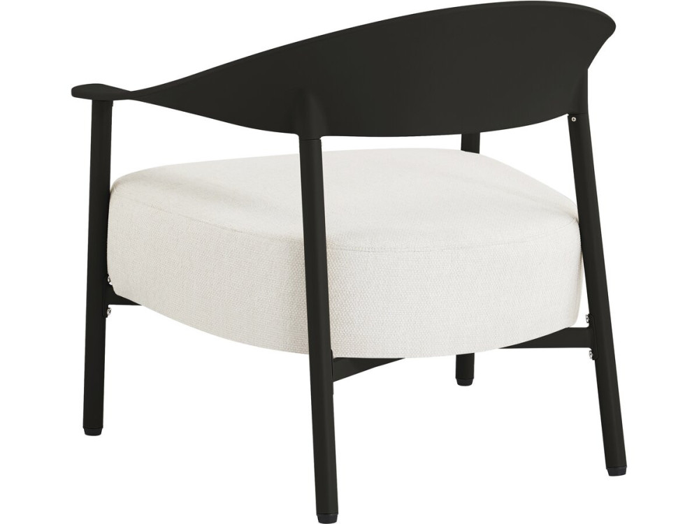 Lot de 2 fauteuils de jardin en plastique et en métal "Céora" - Noir