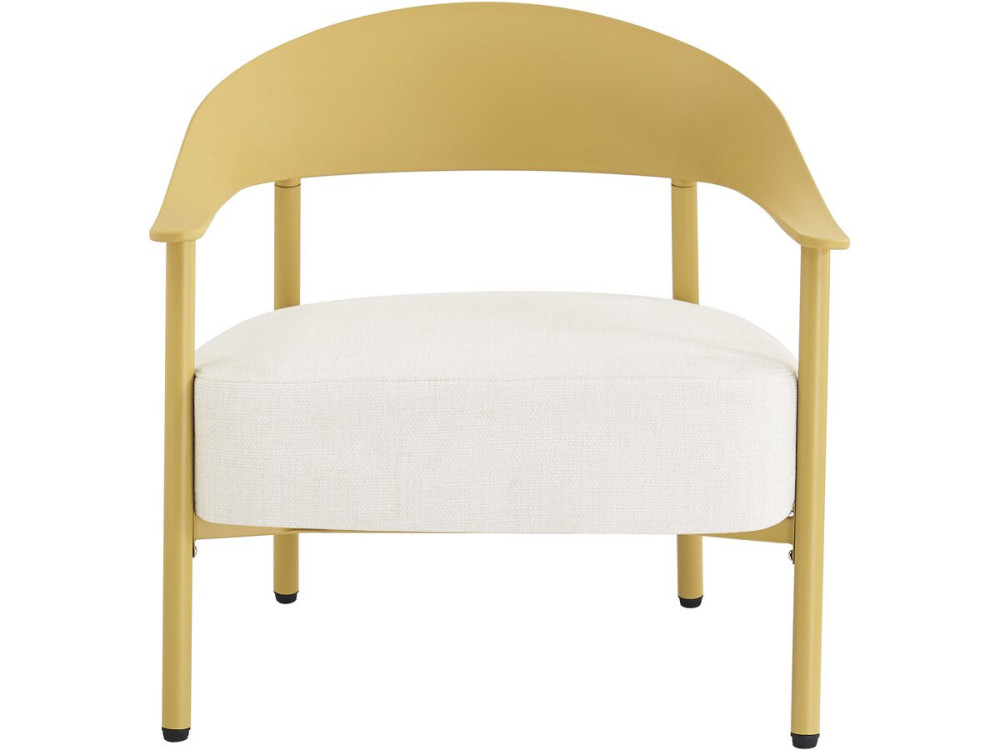 Lot de 2 fauteuils de jardin en plastique et métal "Céora" - Jaune