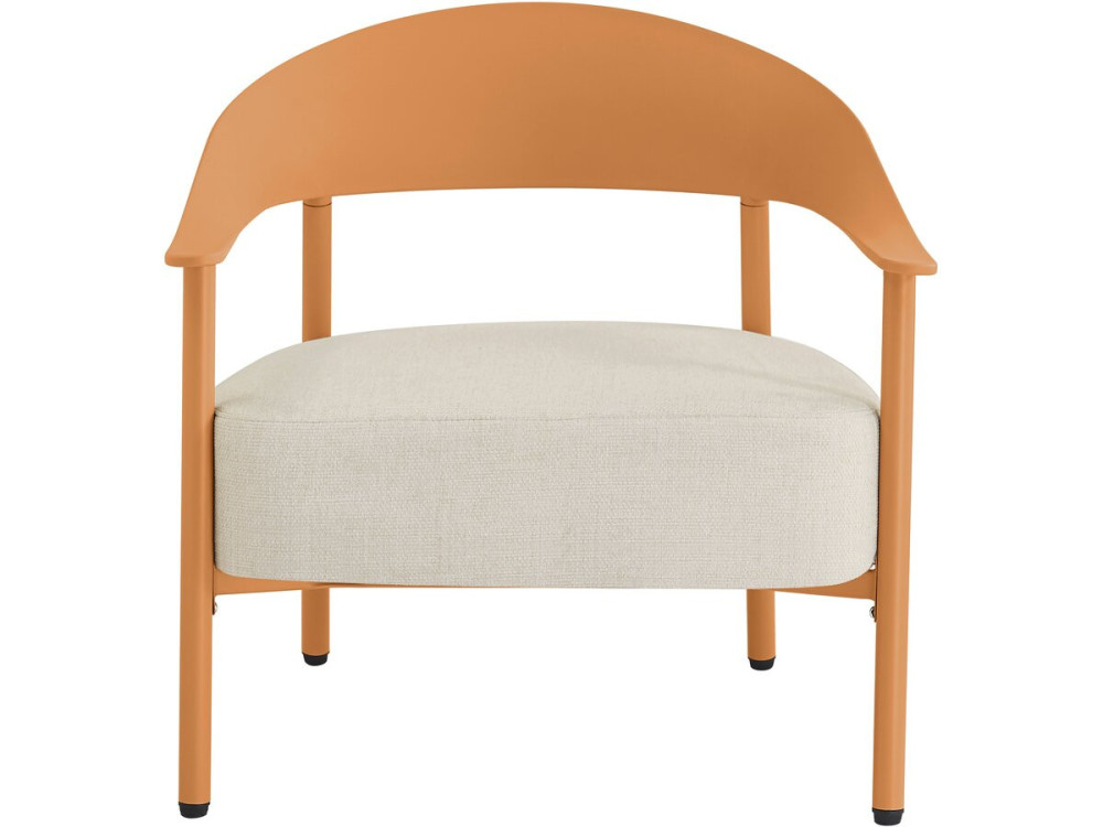 Lot de 2 fauteuils de jardin en plastique et métal "Céora" - Orange