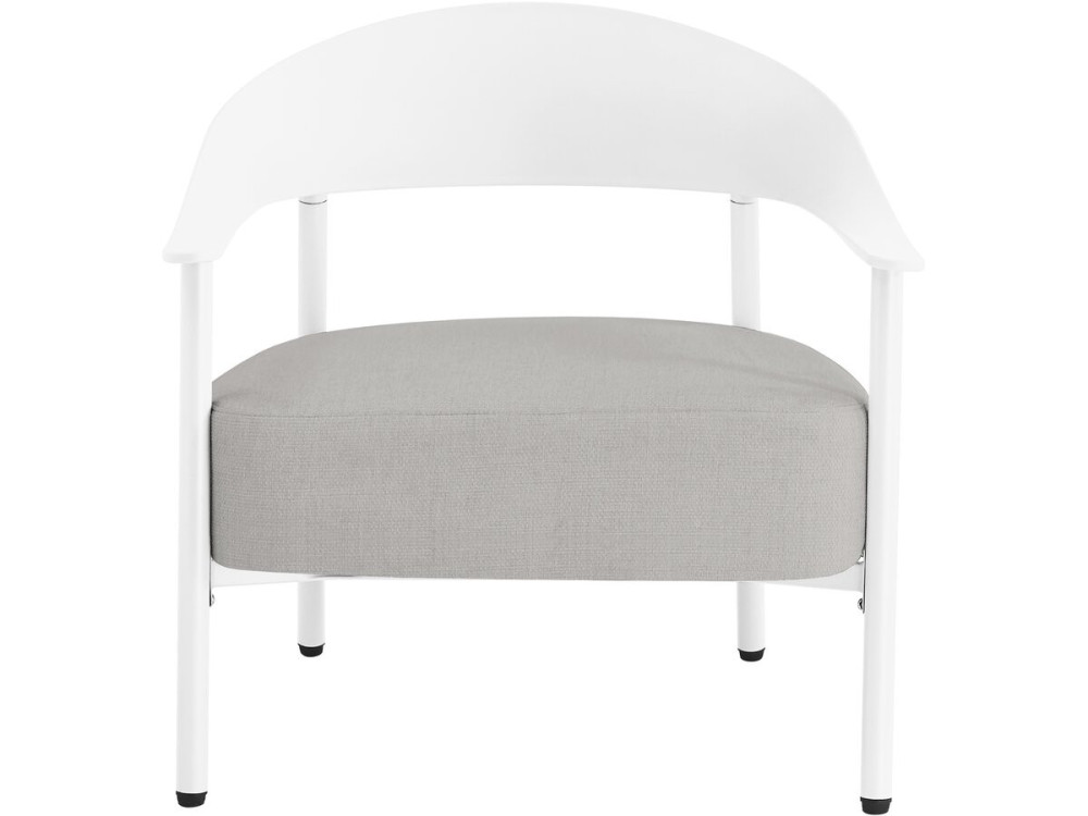 Lot de 2 fauteuils de jardin en plastique et en métal "Céora" - Blanc