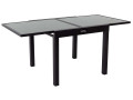Table de jardin aluminium extensible "Porto 8" - Phoenix - Noir - Noir