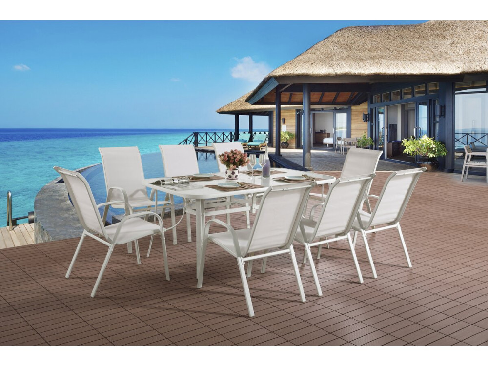 Table de jardin "Cordoba" - Phoenix - 8 places - Blanc
