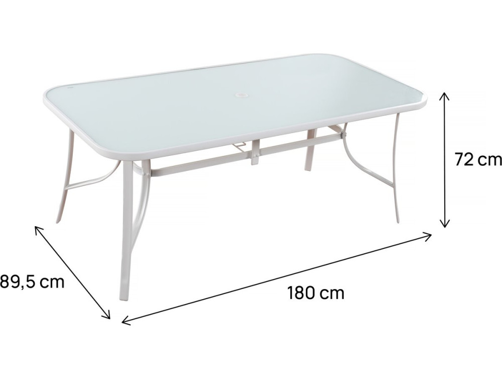 Table de jardin "Cordoba" - Phoenix - 8 places - Blanc
