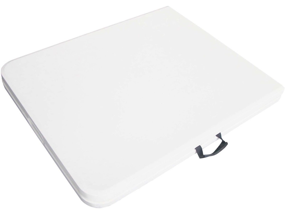 Table de jardin pliante en métal "Foldy" - 181 x 74 x 74 cm - Blanc