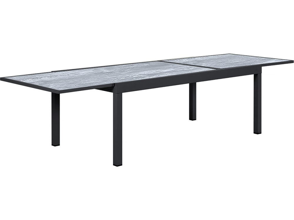 Table jardin en aluminium extensible "Lagos" - 200/320 x 105 x 76 cm - Gris