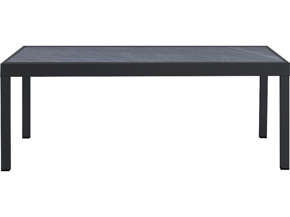 Table jardin en aluminium extensible "Lagos" - 200/320 x 105 x 76 cm - Noir