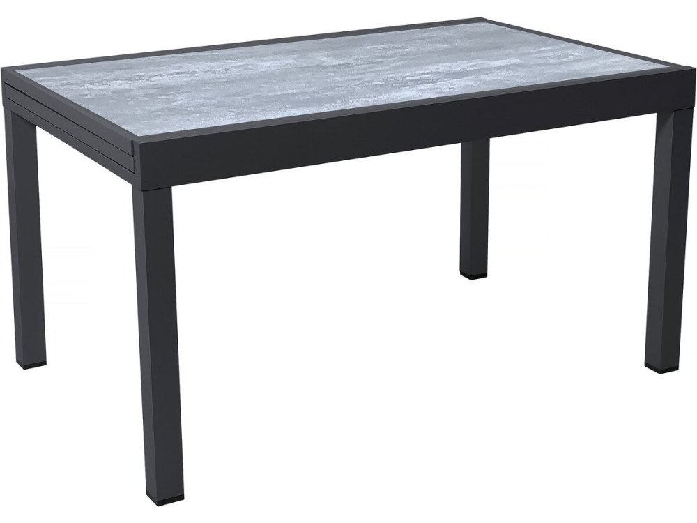 Table de jardin en aluminium extensible "Lagos" - 140/280 x 90 x 76 cm - Gris