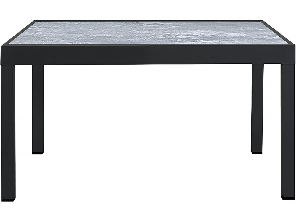Table de jardin en aluminium extensible "Lagos" - 140/280 x 90 x 76 cm - Gris