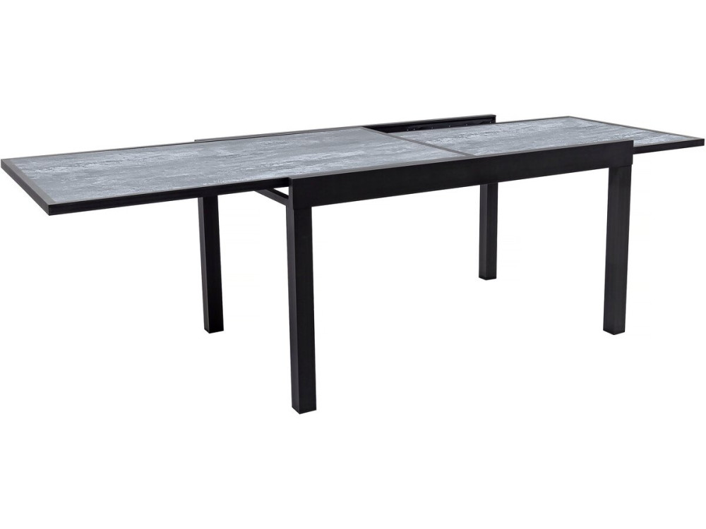 Table de jardin en aluminium extensible "Lagos" - 140/280 x 90 x 76 cm - Gris