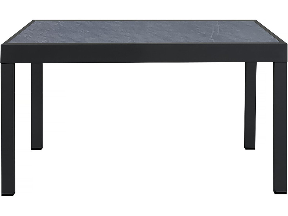 Table de jardin en aluminium extensible "Lagos" - 140/280 x 90 x 76 cm - Noir