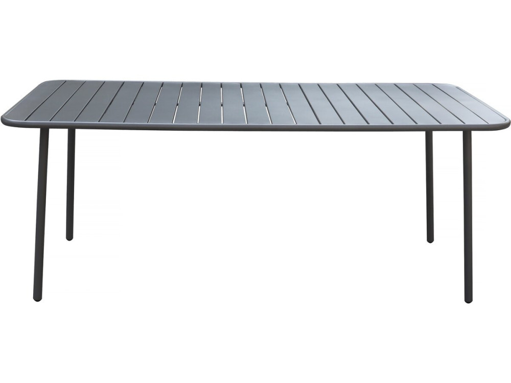 Table jardin en métal "Bilbao" - 180 x 90 x 71 cm - Gris