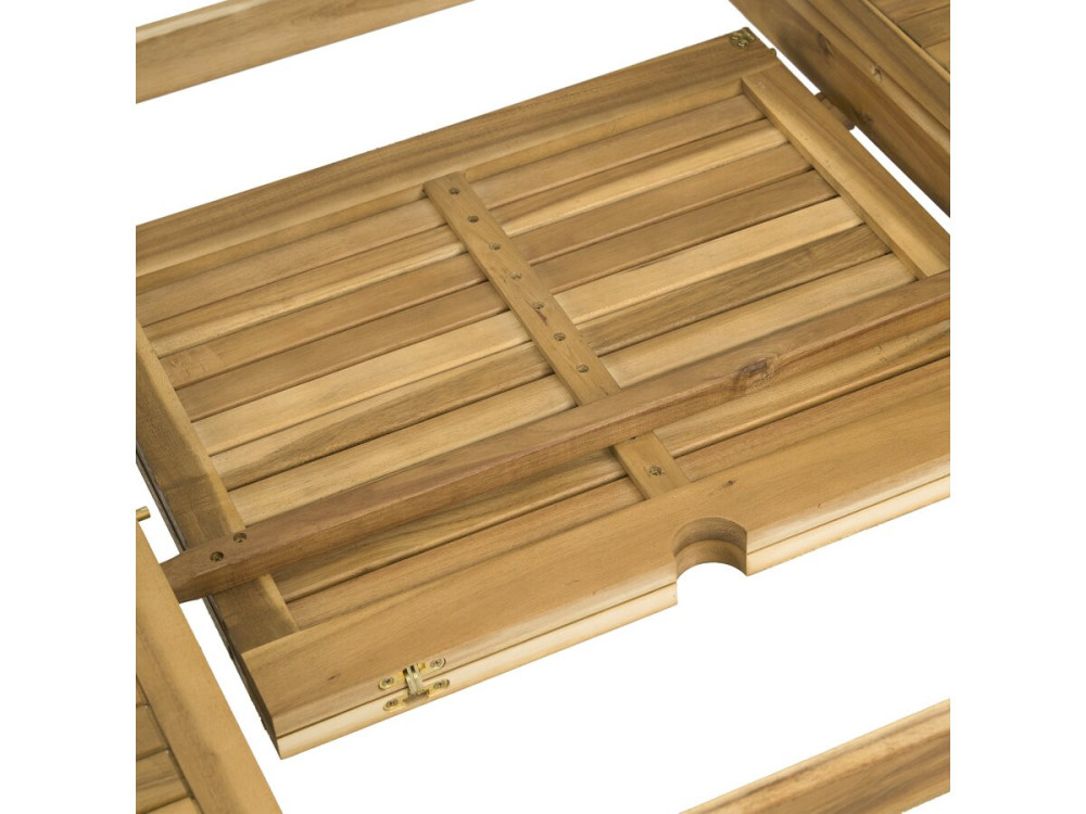 Table de jardin extensible en bois 180/240 cm "Valladolid" – 6 à 10 places - Marron