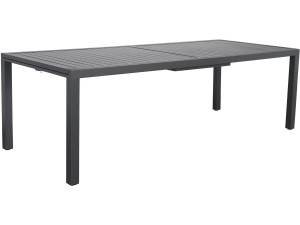 Table de jardin extensible en métal "Salou" - 240/300 x 100 x 75 cm - Gris