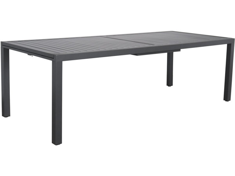 Table de jardin extensible en métal "Salou" - 240/300 x 100 x 75 cm - Gris