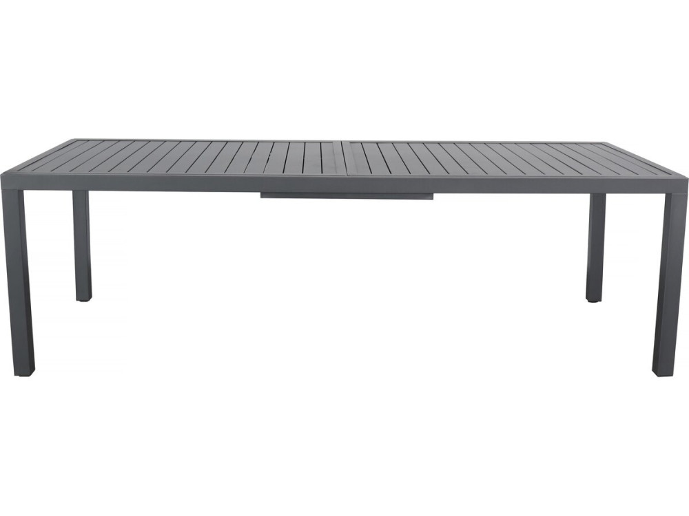 Table de jardin extensible en métal "Salou" - 240/300 x 100 x 75 cm - Gris